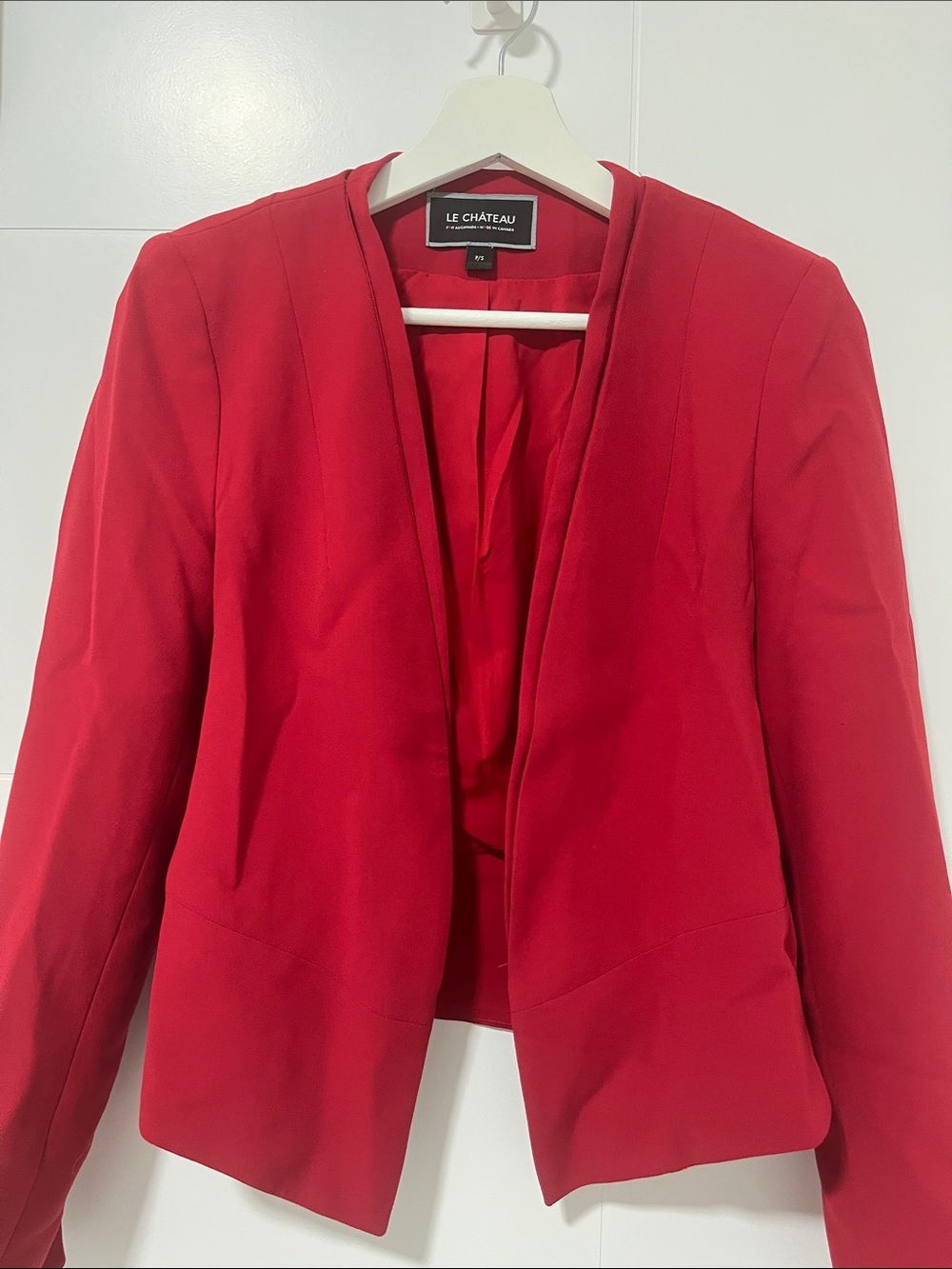 le chateau Red Open-Front Tailored Blazer